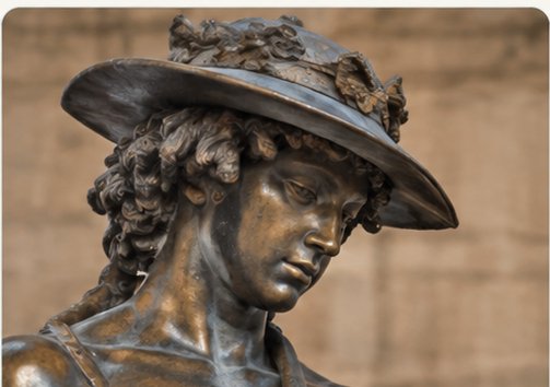 Illustration évocatrice de la sculpture, générée par IA, non documentaire
